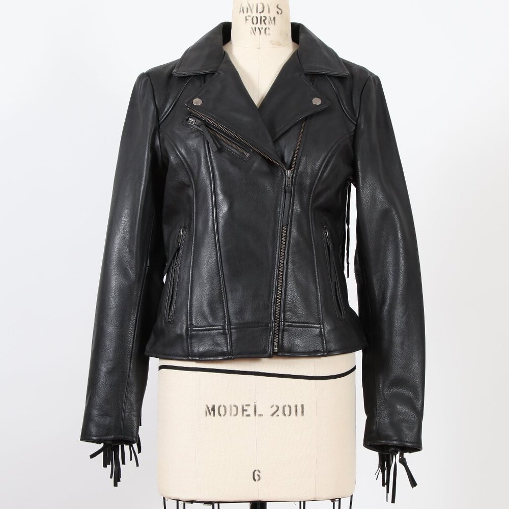 Whet Blu Daisy Black Leather Jacket